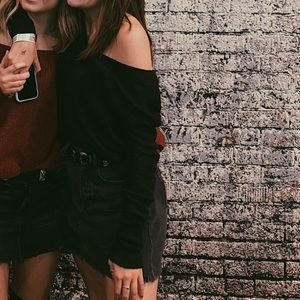 American Eagle Black Denim Skirt